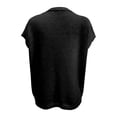 thumbnail image 4 of Spring Cardigans for Women Short Sleeves Knitted Button Up Sweater Cardigan V Neck Casual Sweater Coat Short Sleeves Sweater Cardigans for Women (Black XL), 4 of 4