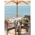 thumbnail image 2 of Outdoor Tablecloth with Umbrella Hole and Zipper, Fall Orange Blue Pumpkin Square Table Cloth 54x54 Inch Waterproof Tablecloth, Thanksgiving Sunflowers Leaves Picnic Table Cover for Patio Camping, 2 of 7