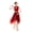 Red, variant on Women Worship Praise Dance Dress Printed Metallic Splice Bodice Sleeveles Irregular Hem Tunic Dress for Ballet Dance Performance Red S