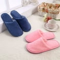 thumbnail image 4 of Luxalzxs House Slippers for Woman Men Warm Home Plush Soft Slippers Solid Color Indoor Anti-slip Winter Floor Bedroom Shoes Hotel Slippers, 4 of 5