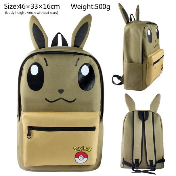 Pokemon Pikachu mochila de nailon Squirtle Eevee Bulbasaur estudiantes bolso de hombro de gran capacidad impermeable dibujos animados regalos de moda hola suerte unisex