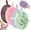 Coffee, Green, Pink, Purple, variant on Abaima 4 Pack Dual-Sided Loofah Sponge Body Scrubber, Terry Cloth Exfoliating SPA Wash Scrubber with Hanging Rope, Oval Flat Bath Accessories for Women and Men, Blue, Pink, Beige, Gray