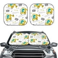 thumbnail image 2 of Kll Dinosaur On Excavator Windshield Sun Shade 2-Piece Foldable Car Front Window Sunshade For Most Sedans Suv Truck - Auto Sun Blocker Visor Protector Blocks Max Uv Rays - Large, 2 of 7