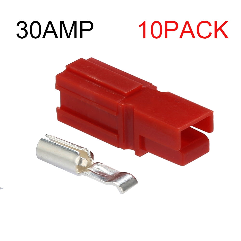 10 Pack 30Amp Plug Power Pole Electrical Charger Battery Connector