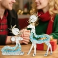 thumbnail image 4 of Clear Acrylic Christmas Reindeer Figurine 11 Inch, Glass-Look 3D Deer Family Set for Holiday Table, Shelf Decor and Seasonal Home Gifts, 4 of 6