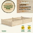 thumbnail image 2 of Greenes Fence Original 48" x 96" x 14" Beige Pine and Wood Raised Garden Kit, 2 of 8