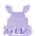 thumbnail image 5 of Edvintorg Two Piece Sets for Girls Summer Cute Ruffle Sleeve Smocked Back Casual Tank Top and Short Little Girls Clothes Size 0-4, 5 of 5