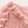 thumbnail image 4 of IBTOM CASTLE Baby Girls Sweater Dresses Infant Toddler Solid Long Sleeve Ribbed Pullover Fall Winter Dress Vintage Ruffle Knit Outfit 3-6 Months Pink, 4 of 8