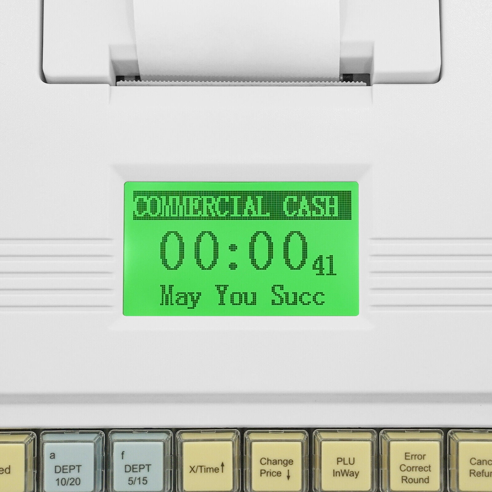 Compact & Durable Cash Register with 40 Keys, 10,000 PLU, 128x64 LCD Display, for Retail, Supermarket, and Restaurant