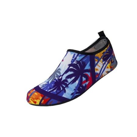 

Rotosw Womens Mens Aqua Socks Quick Dry Beach Shoe Rubber Soft Sole Water Shoes Women Men Sock Sneakers Unisex Lightweight Barefoot Purple Tree 10.5-11