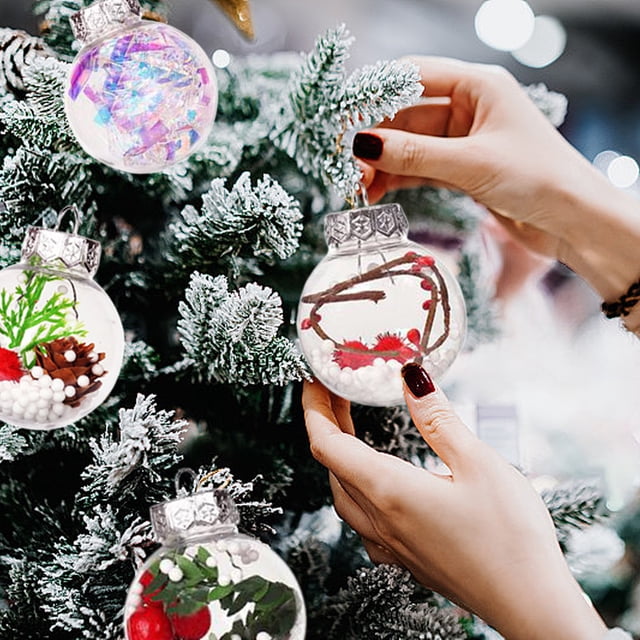 Adornos navideños, adornos para árbol de Navidad, regalos de Navidad, 9 bolas colgantes navideñas de colores: adornos navideños a prueba de fuegos artificiales para fiestas, suministros para árbol de