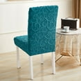 thumbnail image 4 of Chair Slipcovers for Dining Room,Super Fit Stretch Chair Covers Removable Washable Anti-Dust Jacquard Parsons Chair Protector for Hotel Wedding Banquet Decor-4 Pcs-E, 4 of 7