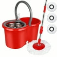 thumbnail image 6 of Spin Mop And Bucket With Wringer Set, 360° Mop And Bucket System With 3 Microfiber Mop Refills And 61" Extended Handle For Floor Cleaning, 6 of 9