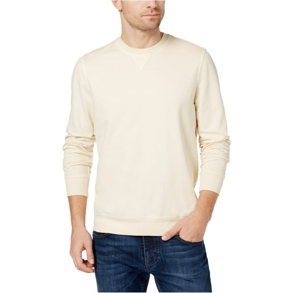 Club Room Mens LS Sweatshirt, Off-White, Medium