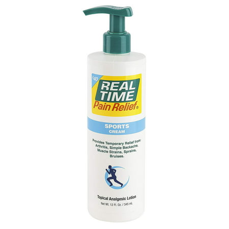 Real Time Pain Relief Sports Cream 12oz. Pump (Best Pain Reliever For Knee Pain)