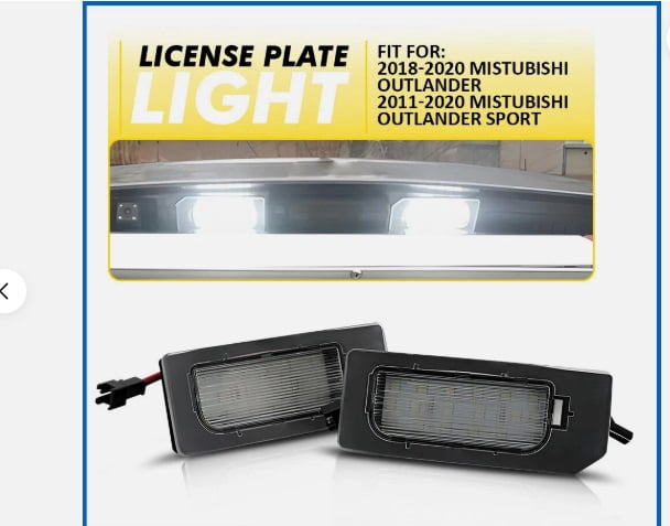 2x License LED Plate Light Lamp 8341A132 Fit 2011- 2025 Outlander Mitsubishi Sport