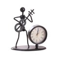 thumbnail image 1 of Awdenio Creative Wrought Iron Musical Instrument Villain Clock Wrought Iron Retro Personality Clock, 1 of 2