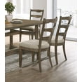 thumbnail image 4 of Classic Design 7pc Dining Set Durable Trestle Base Table and Solid Wood 6 Chairs Durable Frame Wooden Dining Furniture, 4 of 7