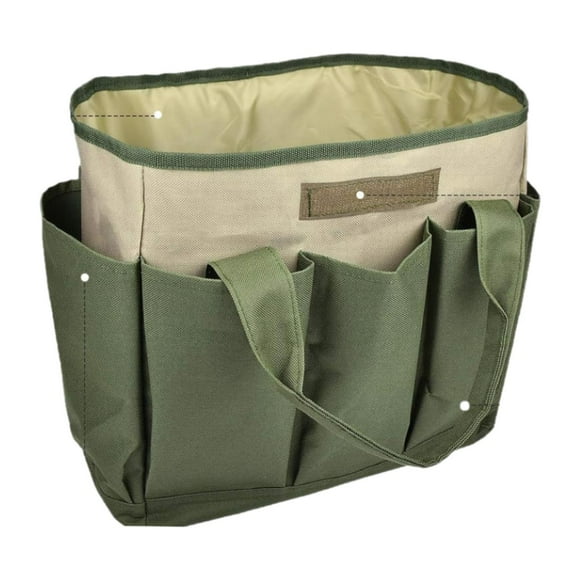Bolsas para Herramientas de Jardinería, Bolsa de Mano para Jardinería con Asa, Bolsa de Mano Portátil Y Resistente para Kit de Jardinería con 8 Bolsil
