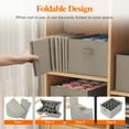 thumbnail image 6 of Lifewit Jeans Organizer for Closet, Large Size Pants Storage Bins 12 Cell, Foldable Clothes Drawer Organizer for Sweater, Towel, T-shirts, Dress, Stackable Wardrobe Shelf Dividers Box, 3 Packs, 6 of 9
