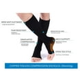 thumbnail image 3 of 3 Pairs Open Toe Medical Sport Compression Socks - 15-20mmhg Graduated Knee-High Support for Men & Women, Ideal for Soccer, Running, and Nurses, 3 of 6