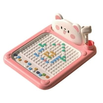 NWOKYZGH Magnetic Drawing Board Shiba Bear Art ABS Interactive Bead Pen Art with Guide