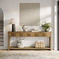 thumbnail image 2 of Wood Console Table Long Sofa Table with 3 Drawers, 70.9 inch Entryway Table, 2 of 8