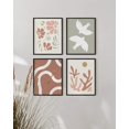 thumbnail image 6 of HAUS AND HUES Boho Pictures Wall Decor - Set of 4 Mid Century Modern Wall Art, Neutral Wall Decor, Botanical Wall Art Framed, Coral Artwork Wall Decor, Boho Prints Wall Art (16x20, Framed Black), 6 of 6