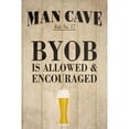 thumbnail image 3 of SD Graphics Studio 11x14 Black Modern Framed Museum Art Print Titled - Man Cave Rules I, 3 of 5