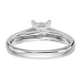 thumbnail image 5 of Solid 14k White Gold Square Solitaire Engagement Ring with CZ Cubic Zirconia Size 6.5, 5 of 8