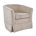 thumbnail image 3 of Christopher Knight Home Glouster Modern Swivel Club Chair, Velvet Upholstery, Light Camel, 3 of 10