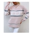 thumbnail image 2 of Tralilbee Pull à Col Roulé en Maille Épaisse Pull Imprimé Femme Automne et Hiver, 2 of 5
