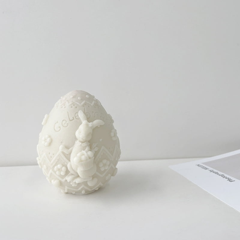Easter Egg Rabbit Candle Mold 3D Resin Soap Molds Candy Cake Baking Mould