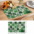 thumbnail image 6 of St. Patrick's Day Placemats Set&nbsp;of&nbsp;2 Vintage Green Truck Lucky Shamrocks Gnome Green Plaid Heat Insulation Washable Place Mats, Non-Slip Table Mats for Dining Table Party Kitchen,13x19 Inch, 6 of 9