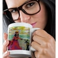 thumbnail image 2 of 3drose, Pink Seaside Girl and Curious Greyt - Puppy Love at the Beach., 11oz Magic Transforming Mug, 2 of 7
