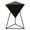 Black, variant on COZAYH Modern Geometric End Table with Wooden Top and Metal Base, Unique Pyramid Side Table Plant Stand for Office, Living Room, Bedroom, Triangle, Black