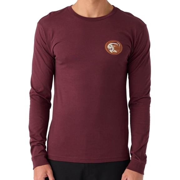 O'NEILL Mens Reverbararation Graphic Tees, Burgundy, L