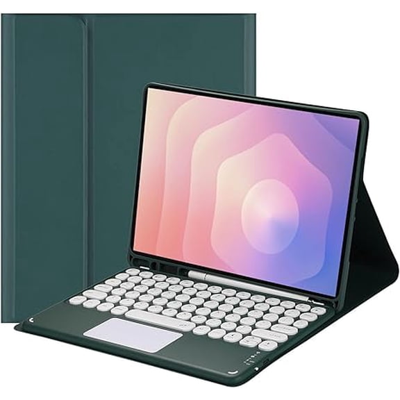 Detachable Touchpad Keyboard Case for Samsung Tab S11 2025 SM-X730/SM-X736B - Dark Green