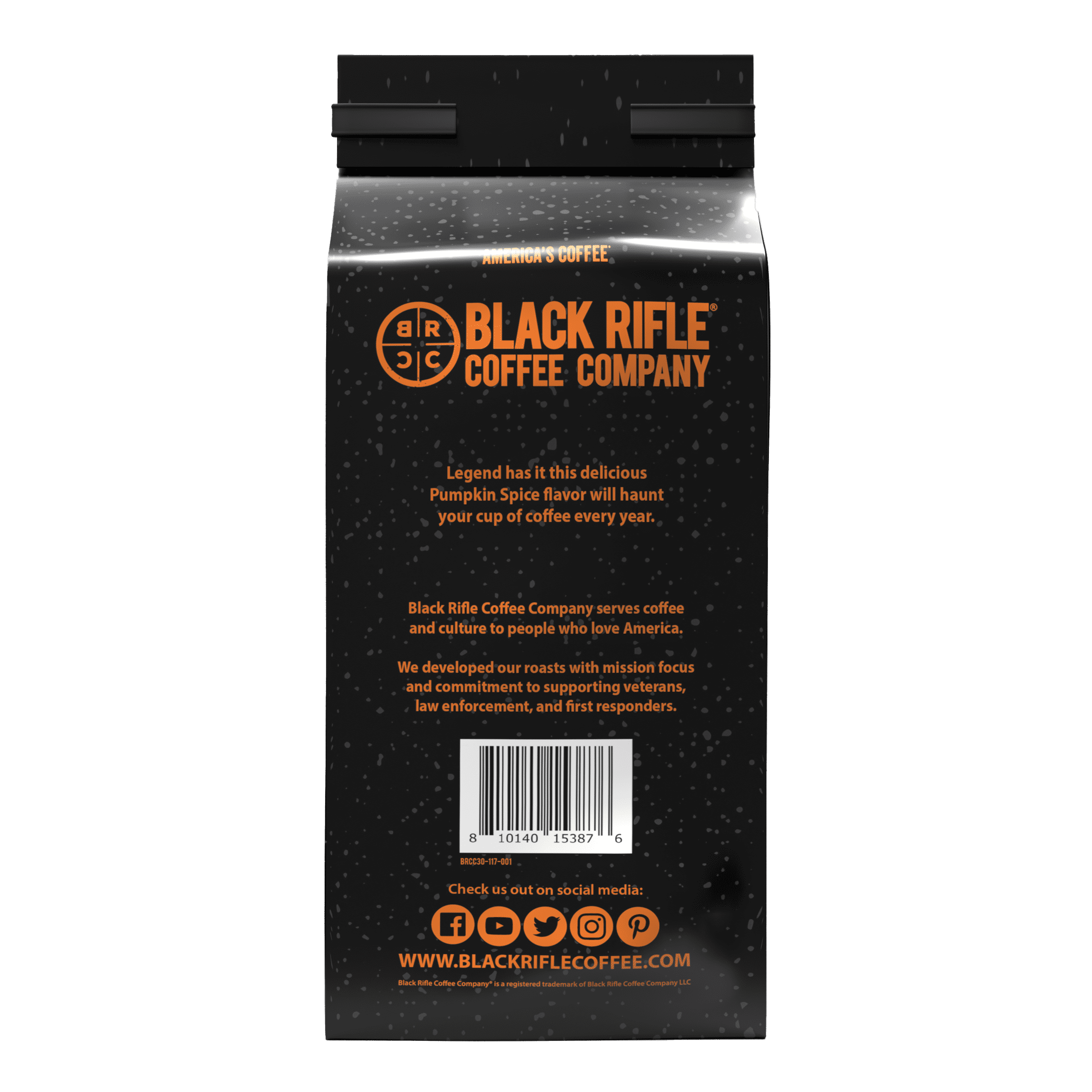 Black Rifle Coffee Pumpkin Spice, Medium Roast, Ground Coffee, 11oz