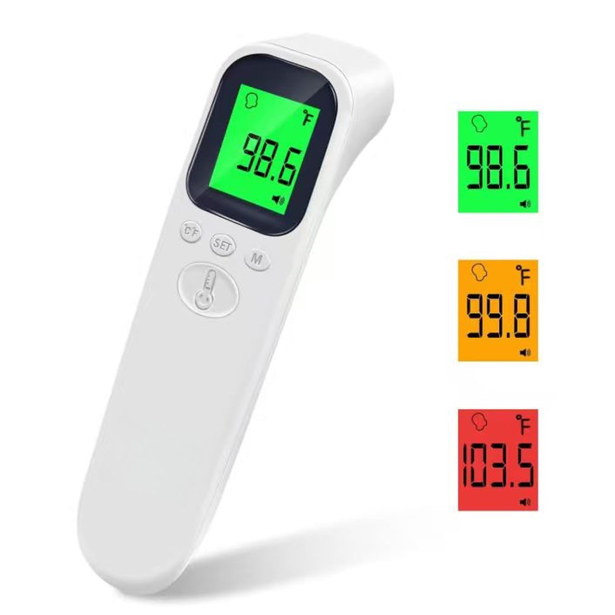 No-Touch Thermometer for Adults and Kids, Accurate Digital Baby Thermometer, Fever Alarm & Silent Mode, 2 in 1 Forehead & Object Mode