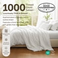 thumbnail image 4 of California Design Den 1000 Thread Count Queen Pillow Cases, 100% Cotton Sateen Weave, Soft Refined Set of 2 Standard Pillow Cases Fit Standard or Queen Size Pillows, Gray, 4 of 10