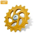 thumbnail image 1 of Galet de Dérailleur Arrière de Bicyclette MTB 10-18T, Roulement de Roue, Galet de Guidage de Vélo de Route, Rouleau Jaune 18T, 1 of 6