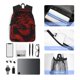 thumbnail image 4 of Easygdp Red Dragon On Black Mochila Casual para Portátil, Mochila para Escuela, Viajes, Negocios, 4 of 6