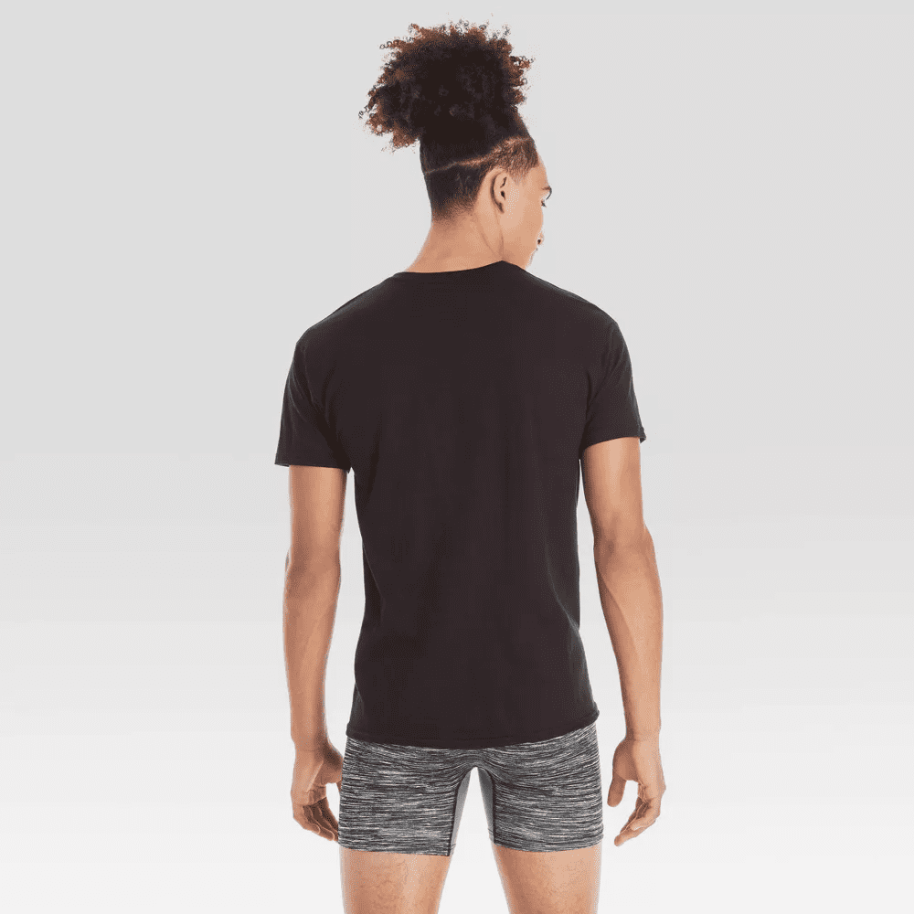 Hanes Men's Premium 5pk Slim Fit Crew Neck T-Shirt - (Black, Medium)