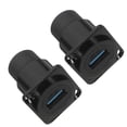 thumbnail image 4 of FELTECHELECTR Adaptador de montaje en panel de 2 piezas, transferencia de datos de doble cabezal, puerto USB impermeable, montaje en superficie, adaptador USB para montaje en panel (USB 3.0), 4 of 7