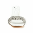 thumbnail image 6 of Journee Womens Sashaa Woven Rhinestone Detail Block Heel Sandals, 6 of 9