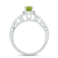thumbnail image 5 of 10k White Gold Oval Peridot And Diamond Ring, 5 of 6