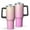 Black-1, variant on 40oz Tumbler with Handle and Straw, Vacuum Insulated Stainless Steel Travel Mug, Fits Car Cup Holder, Gradient Print