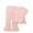 Pink, variant on Nrmvnmi Girls Fashion Solid Short Sleeved Round Neck Top Flare Pants Two Piece Set Beige-2-3Years