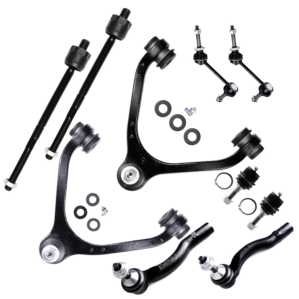 CCIYU Upper Control Arm Lower Ball Joint Front Sway Bar Outer Inner Tie Rod fit for 2003-2011 for Ford Crown Victoria for Lincoln Town Car for Mercury Grand Marquis 10pcs Suspension Kit